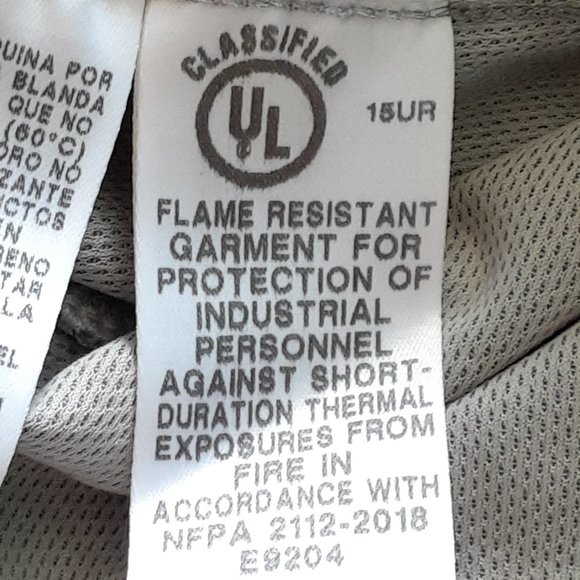 Bulwark iQ Series Comfort Knit Men's FR Henley Gray Size XXL - Picture 15 of 16